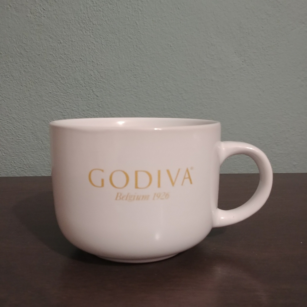 Godiva Mug | White and gold accents | For Hot Chocolate or Coffee